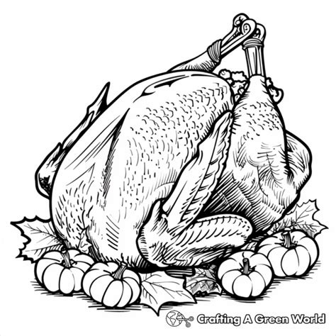 Turkey Stuffing Coloring Page