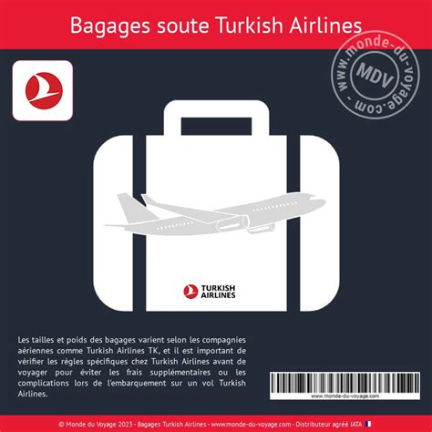 turkish airlines poids des bagages