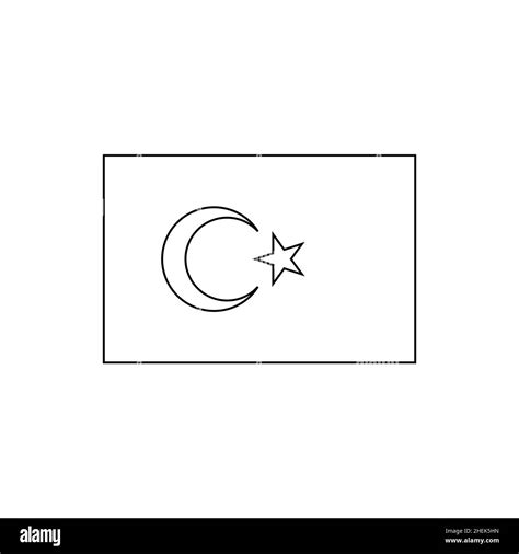 Turkish Flag Outline