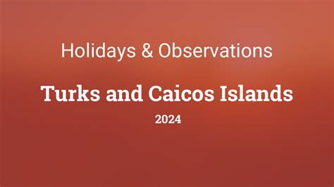 turks and caicos 2024 holidays