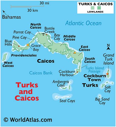 turks and caicos islands location map