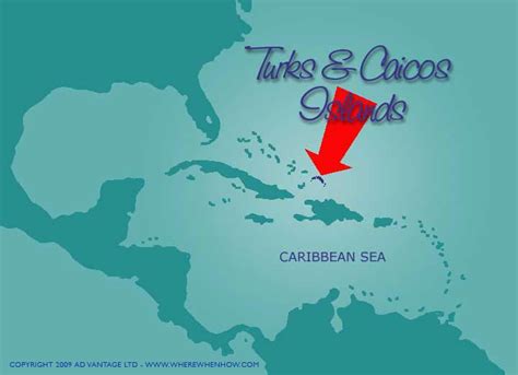turks and caicos islands map caribbean