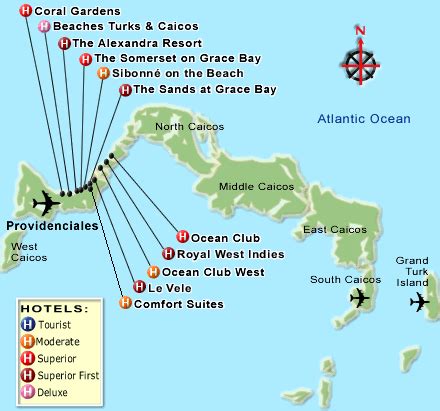 turks and caicos sandals resort location map
