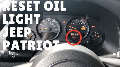 turn off change oil light jeep patriot