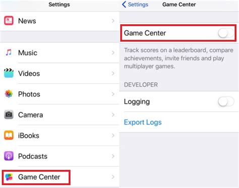 turn off game center