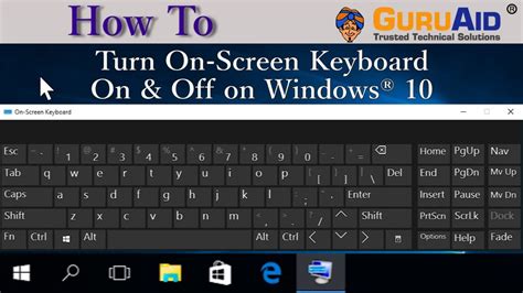 turn off on screen keyboard windows 10