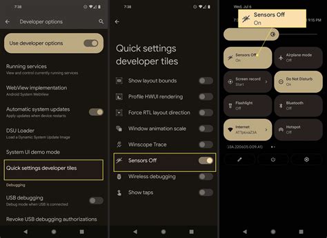 Turn Off Sensors In Android