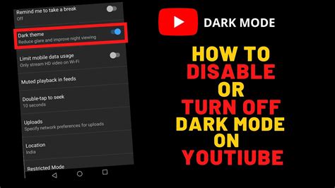 turn off youtube dark theme