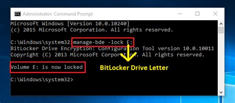 turn on bitlocker from command line