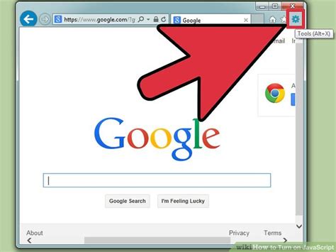 turn on javascript chrome iphone