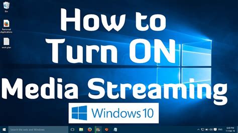 turn on media streaming windows 10