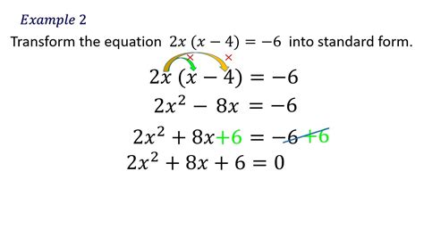 turn quadratic function into standard form