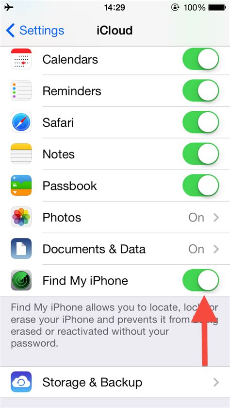 turning off find my iphone from icloud