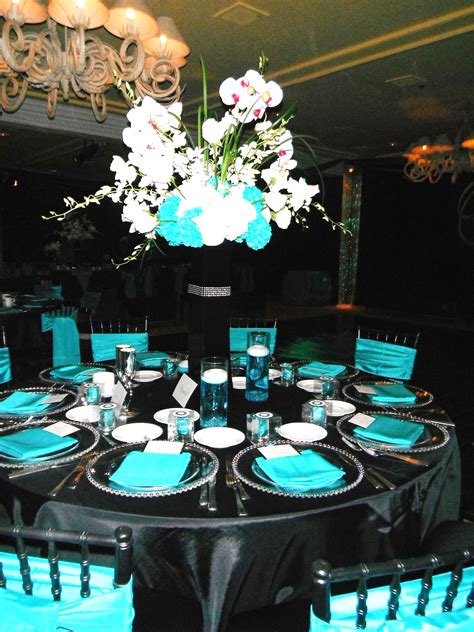 Turquoise and Black Wedding Reception Dream wedding, Wedding