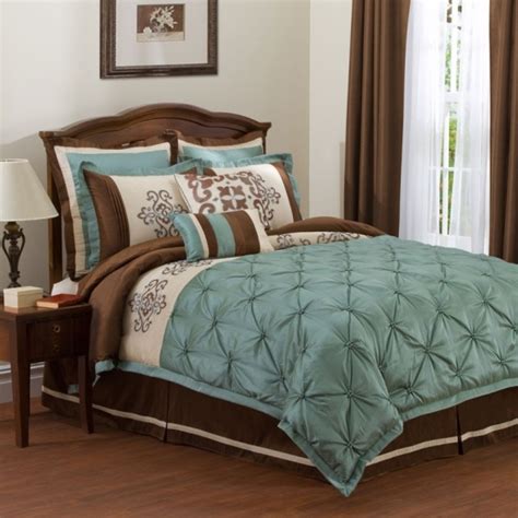 Turquoise Brown Bedding