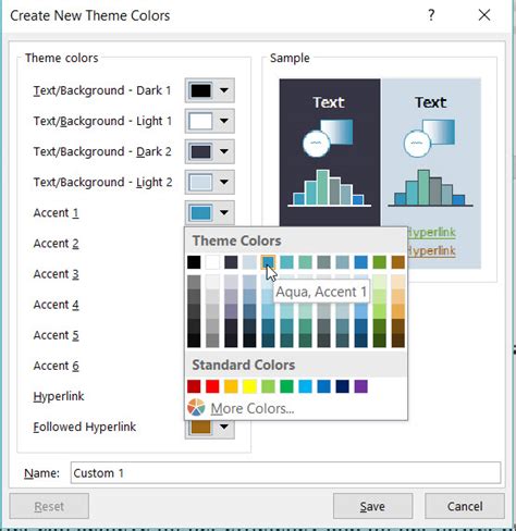 turquoise color in excel