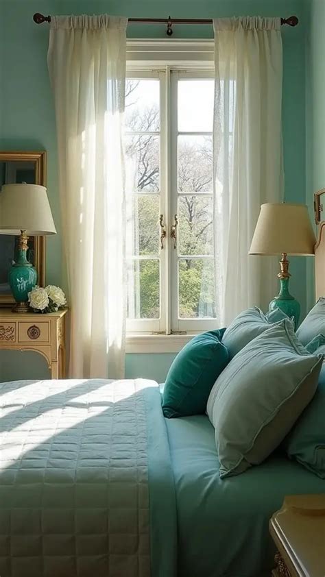Turquoise Lamps Bedding