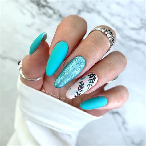 turquoise summer nails