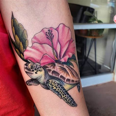 The Best Turtle Flower Tattoo Designs 2023