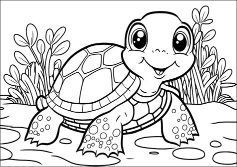 Turtle Friends Coloring Pages