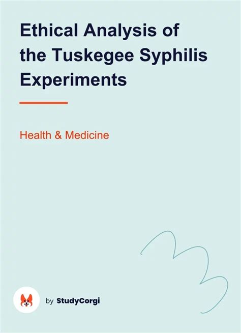 tuskegee syphilis study essay ethical issues