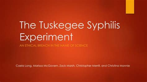 tuskegee syphilis study ppt