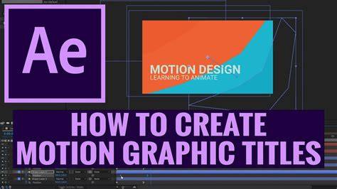 tutorial after effects motion graphics
