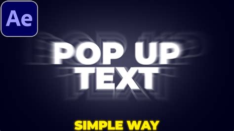tutorial after effects pop up text