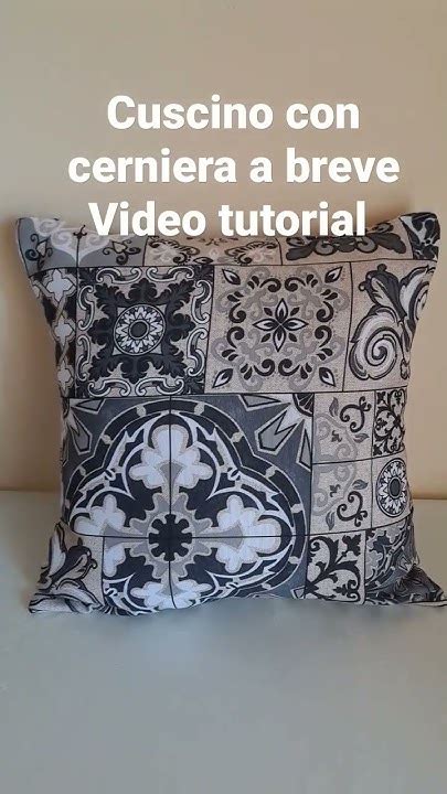 tutorial cuscino con cerniera invisibile