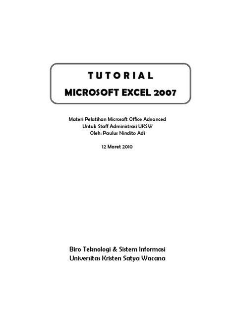tutorial excel 2007 pdf