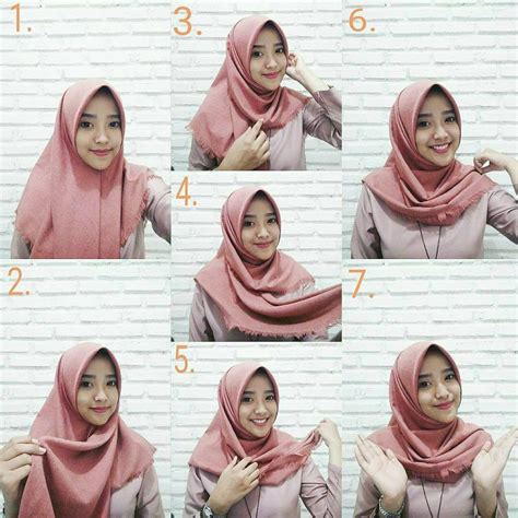 Hijab Segi Empat Dua Warna