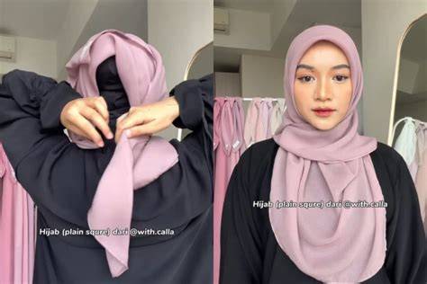 tutorial hijab menutup dada