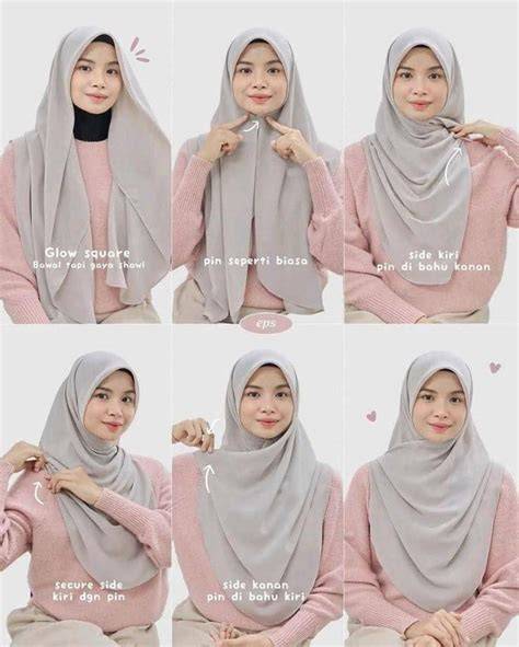 tutorial hijab menutup dada