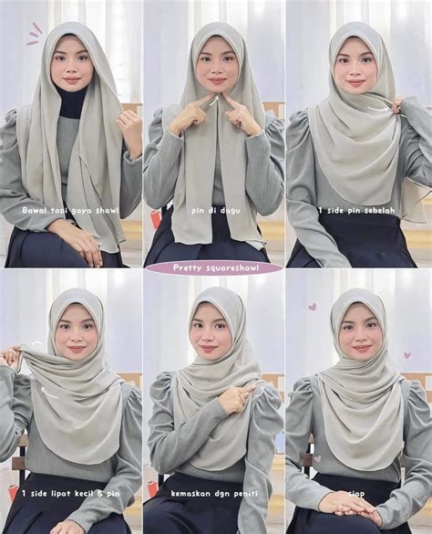 tutorial hijab menutup dada