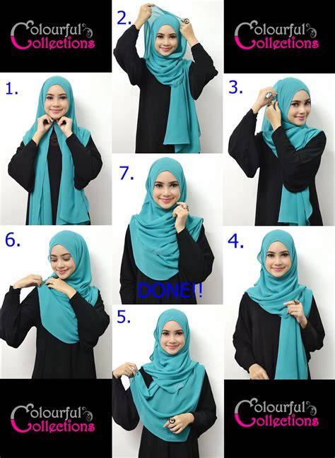 tutorial hijab pashmina simple