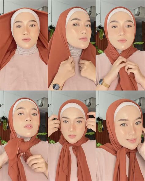 tutorial hijab segi empat inner