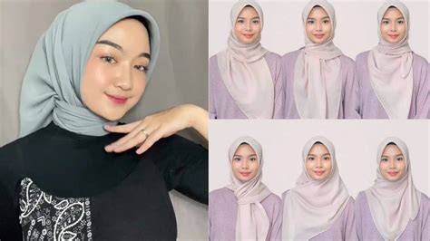 tutorial hijab segi empat kepang
