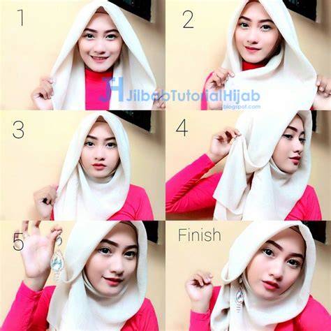 tutorial hijab segi empat lebaran