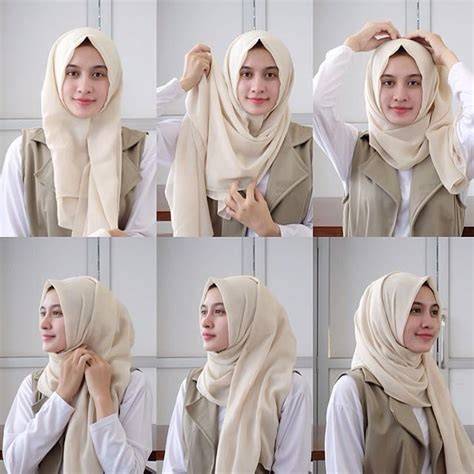 tutorial jilbab pashmina