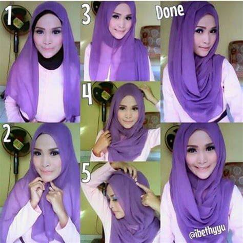 tutorial jilbab segi empat pakai ninja
