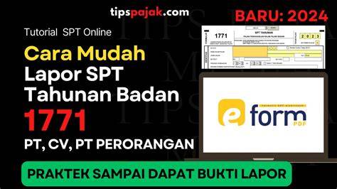 tutorial lapor spt tahunan