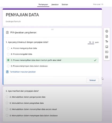 tutorial membuat soal di google form