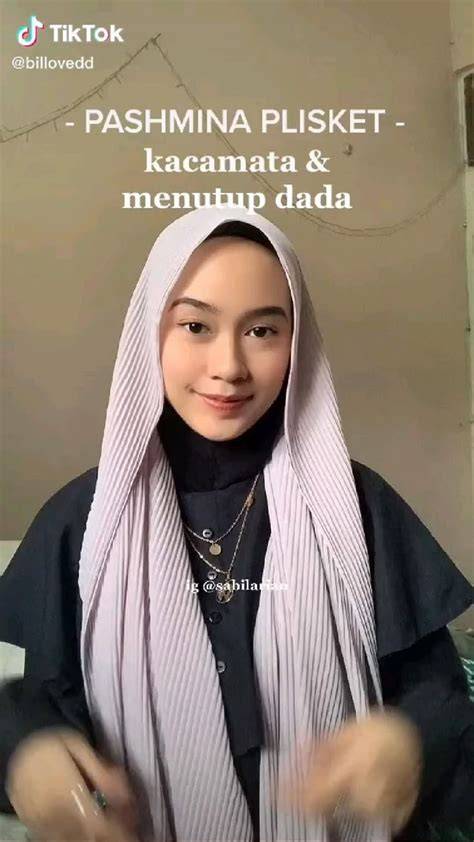 tutorial pashmina plisket menutup dada
