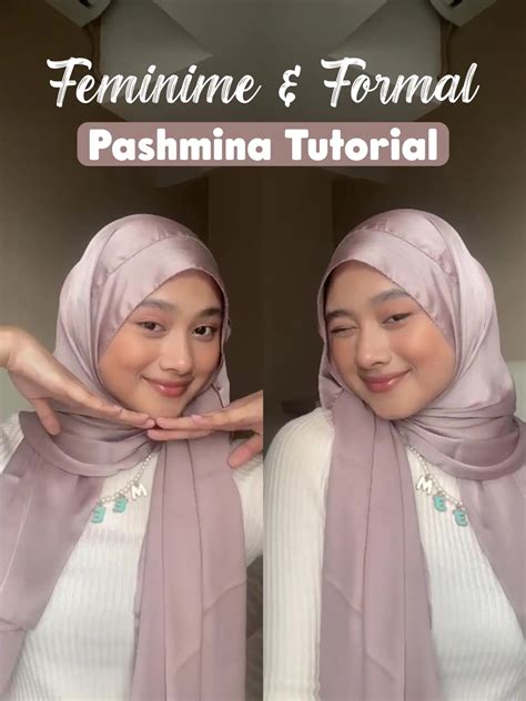 tutorial pashmina simple formal wanita