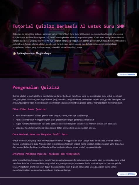 tutorial quizizz untuk guru