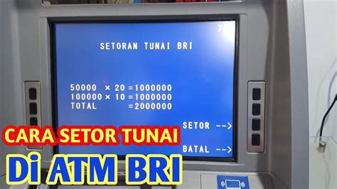 tutorial setor tunai bri