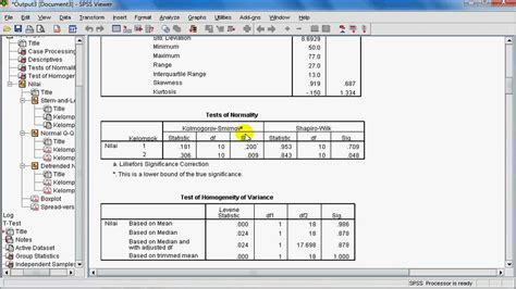 tutorial uji t spss