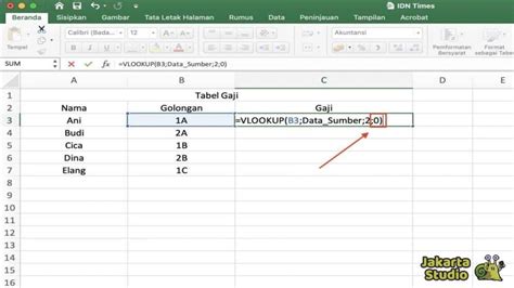 tutorial vlookup beda sheet