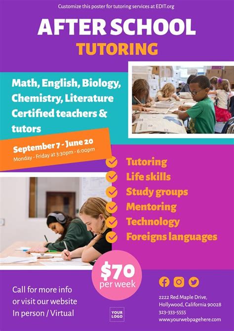 Simple Math Tutoring Flyer Design Template in Word, PSD, Publisher