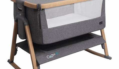 Tutti Bambini CoZee Air Bedside Crib (Charcoal/Oak) from